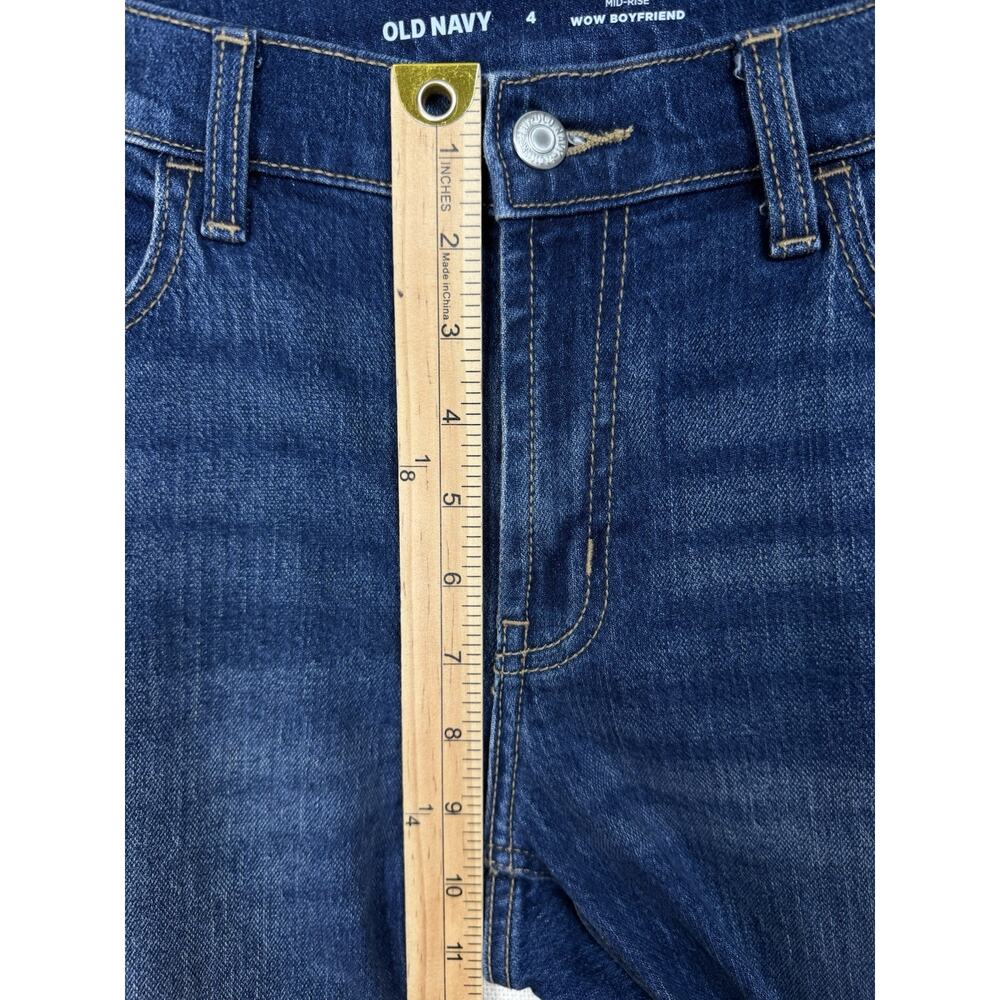 Old Navy Jeans Womens Size 4 Blue Wow Boyfriend Mid-Rise Stretch Denim Classic - Picture 7 of 10